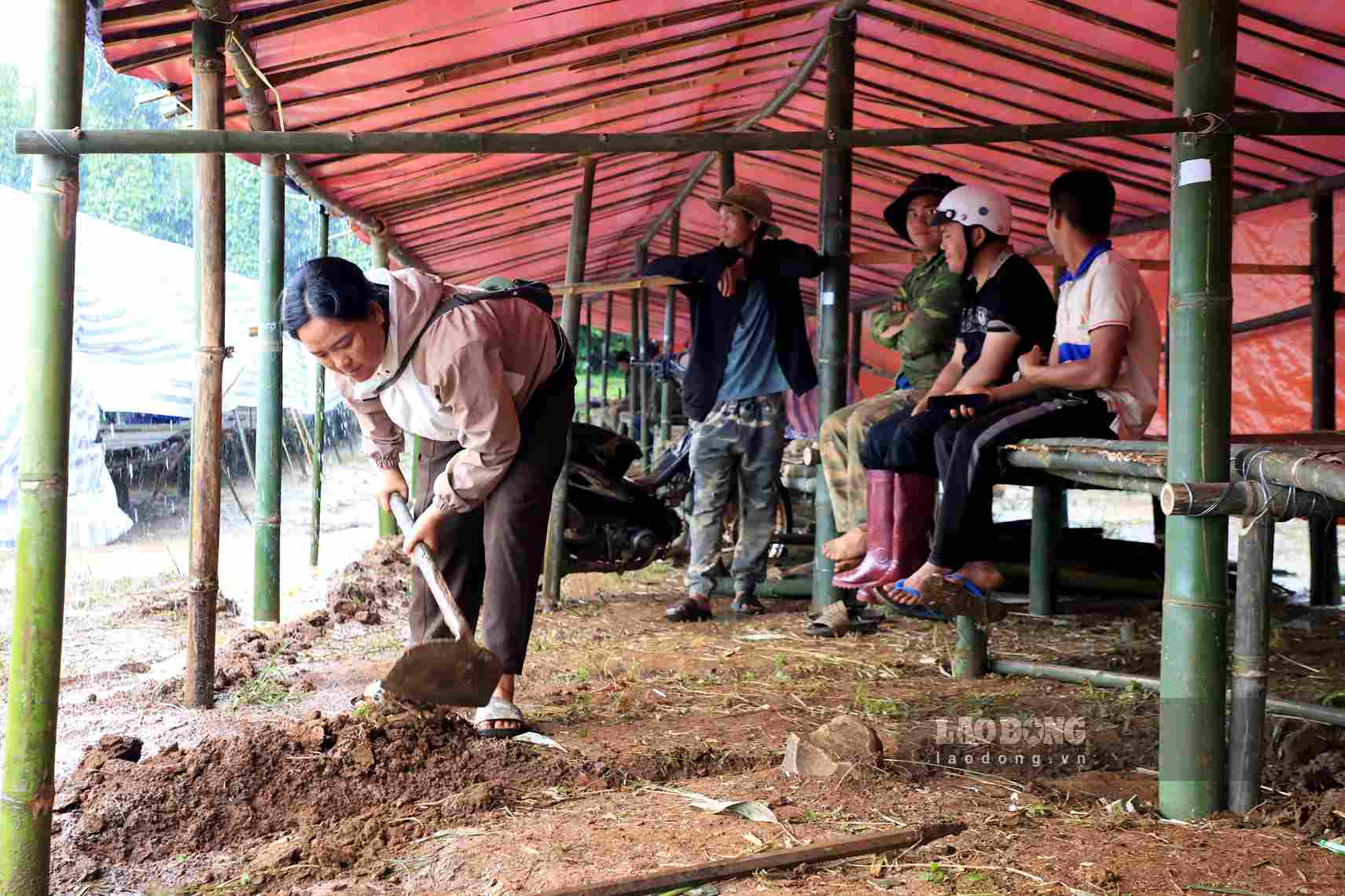 Khu nhà tạm được xã Quảng Sơn huy động hơn 500 ngày cộng dựng vào ngày 17.9 để người dân có chỗ ở tạm. Ảnh: Phúc Khánh