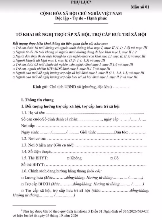 Mẫu hồ sơ nhận trợ cấp hưu trí xã hội với người hưởng mới. screenshot-2026-10-06.png